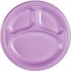 Lavender Plastic Divided Dinner Plates 20ct